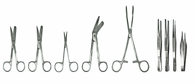 Neunteiliges Instrumentenset